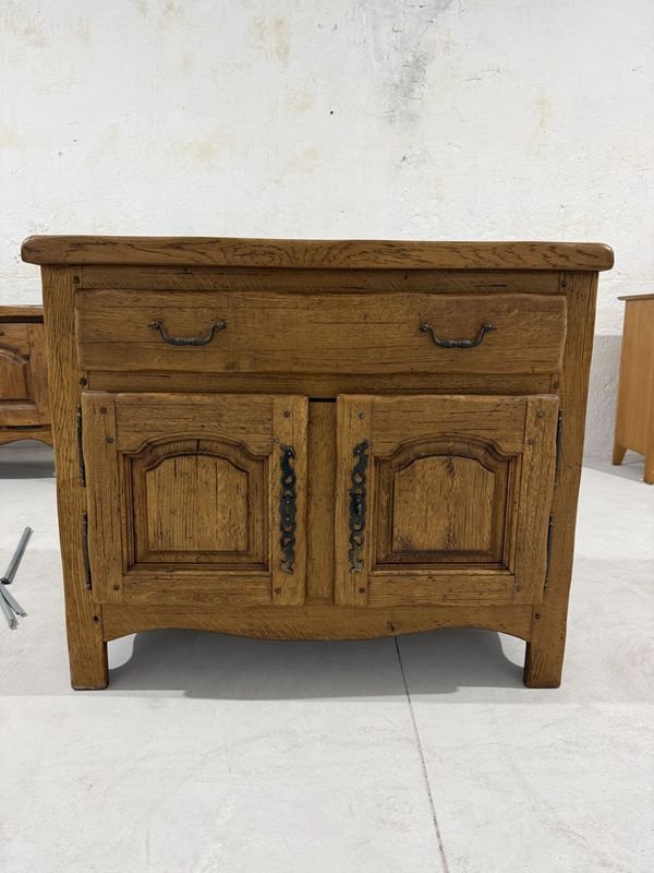 Mueble Bajo Rústico de Roble Macizo con Cajón y Puertas - imagen 1