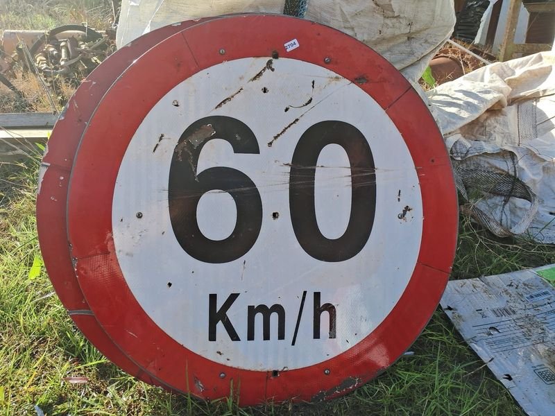 Cartel de señalización de 60 km/h, diametro 75 cm