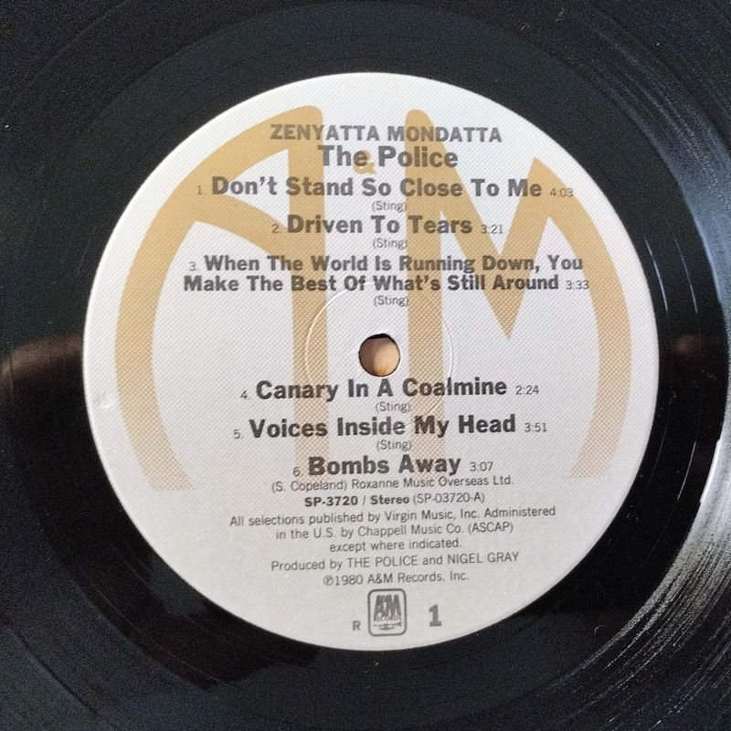 Vinilo de The Police - Zenyatta Mondatta, Año 1980 - imagen 5