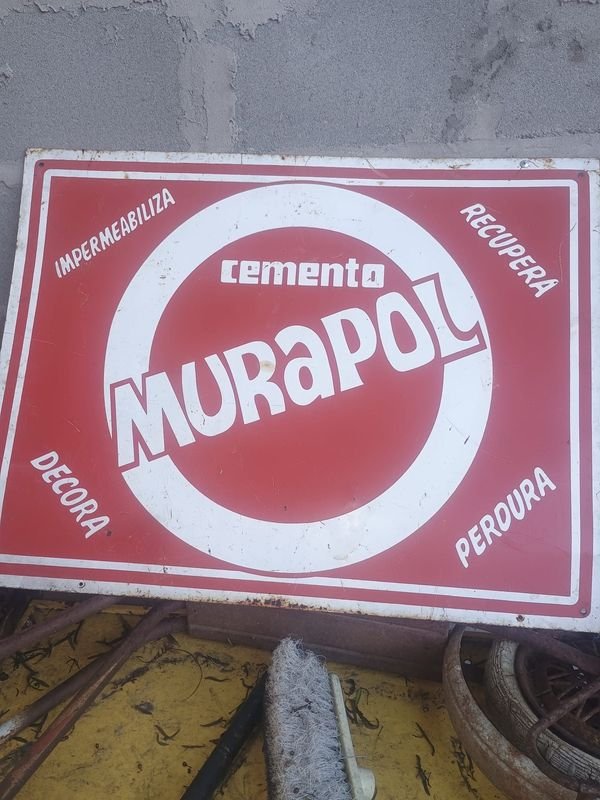 Cartel Publicitario Antiguo Cemento Murapol Litografiado