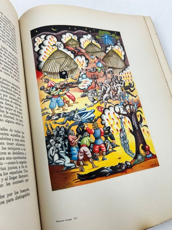 Libro de Robinson Crusoe de Daniel Defoe, edición española de 1945 - imagen 4