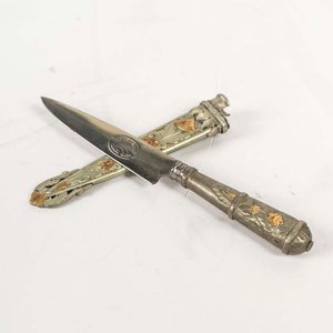 Cuchillo Criollo con Mango de Platería y Hoja Guazú Birá - imagen 1