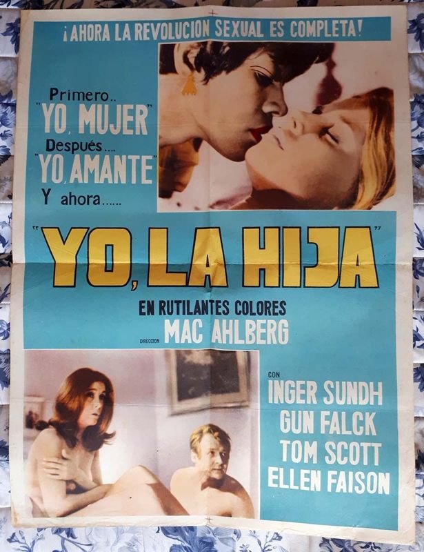 Poster Original "Yo, La Hija" (1970) con Inger Sundh - Formato Argentino 72x106 cm