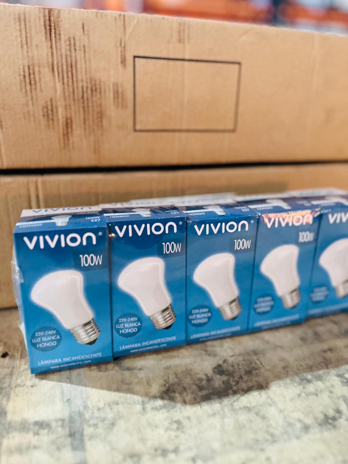 Lámparas Incandescentes VIVION 100W Blanca Hongo