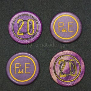 Lote de 4 fichas de juego o contadores, 2 de 20 y 2 de 10 - imagen 4