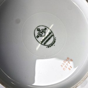 Juego de Porcelana Alemana Hutschenreuther Hohenberg: Centro y Bandeja Decorados con Flores - imagen 6
