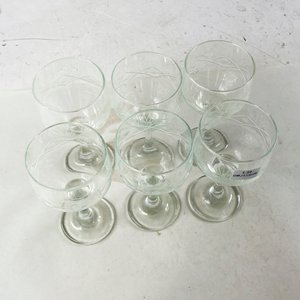 Seis Copas de Cristal Tallado Hialino de 14.5 cm - imagen 2