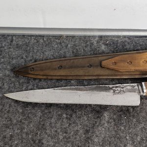 Cuchillo Artesanal Hoja de Disco de Arado con Vaina de Cuero - imagen 5