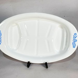 Dos Fuentes Corning Ware Oval y Rectangular con Decorado Floral Azul - imagen 5