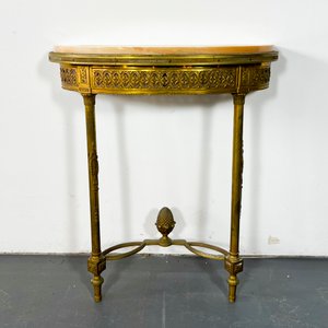 Lote anterior: Consola Francesa de Bronce con Tapa de Mármol y Detalles Calados