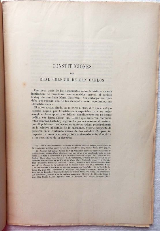 Libro antiguo de Constituciones Del Real Colegio De San Carlos - imagen 3