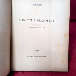Sonetos y Fragmentos de Góngora, Edición Italiana 1948 con Dedicatoria - imagen 2