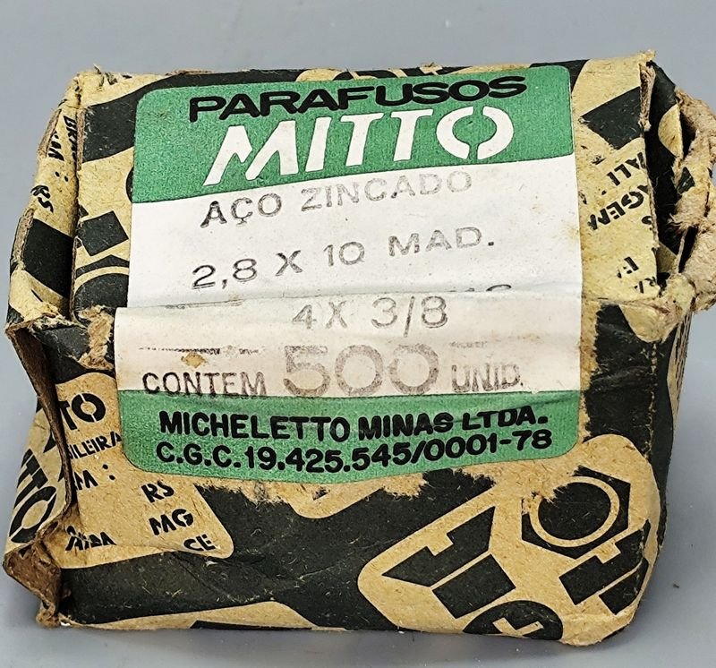 Caja de 500 Tornillos Mitto 2,8 mm x 10 mm (4x3/8) Zincados