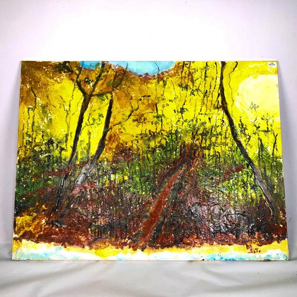 Cuadro al Óleo: Camino de Árboles en Otoño, 80 x 60 cm - imagen 1