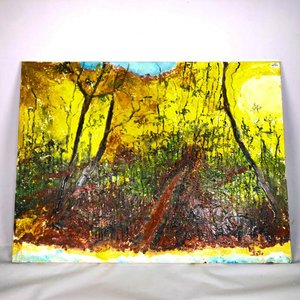 Lote siguiente: Cuadro al Óleo: Camino de Árboles en Otoño, 80 x 60 cm