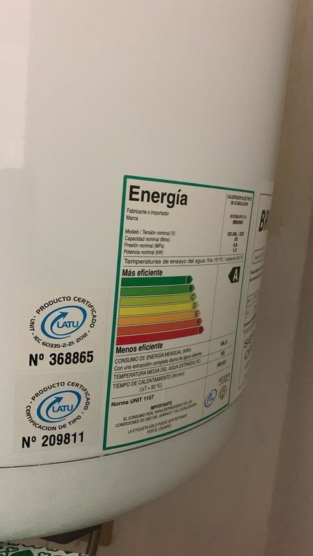 Calefón de cobre 30 litros con etiqueta y eficiencia energética - imagen 3