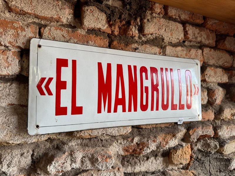 Chapa Esmaltada "El Mangrullo" - Signo de Madera con Letras - imagen 3