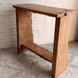 Mesa de Arrime Rústica de Madera Maciza - imagen 6