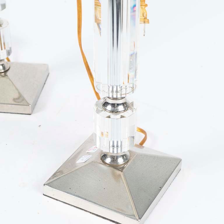 Lámparas de sobremesa de metal y cristal - imagen 2