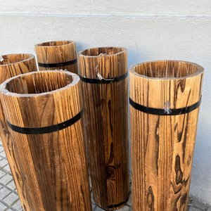Lote de 10 Paragüeros de Madera Rústica - imagen 4