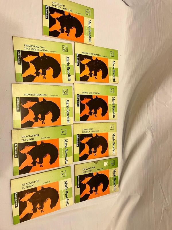 Lote de 8 Libros de Mario Benedetti - Obras Fundamentales