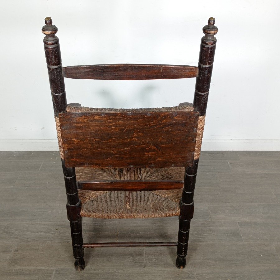Silla de madera con asiento de cardo - imagen 5