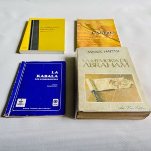 Lote de 4 Libros sobre Judaísmo y Misticismo con Apoyalibros de Pareja Mayor - imagen 2