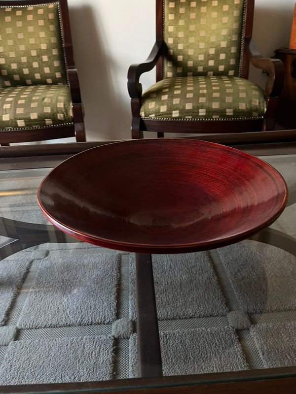 Cuenco Decorativo de Madera Maciza para Centro de Mesa