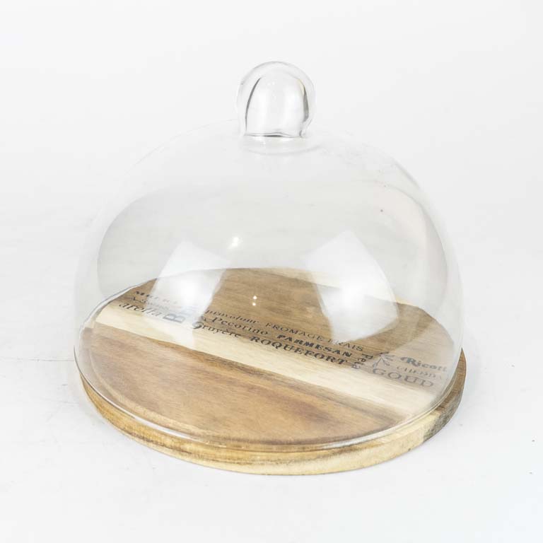 Lote anterior: Quesera de vidrio con base de madera  - Medidas: 17cm 