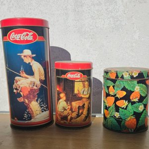 Lote de Latas Vintage Coca-Cola y Frutillas - imagen 2