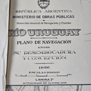 Plano de Navegación Río Uruguay: Desembocadura a Concepción (1936) - 3 Láminas - imagen 5