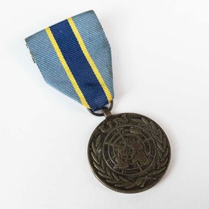 Medalla Condecoración Bronce Naciones Unidas Servicio Paz Congo - imagen 1