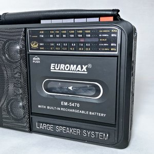 Radio Grabador Portátil Euromax EM-5470 a Casete con "X-BASS" - imagen 2