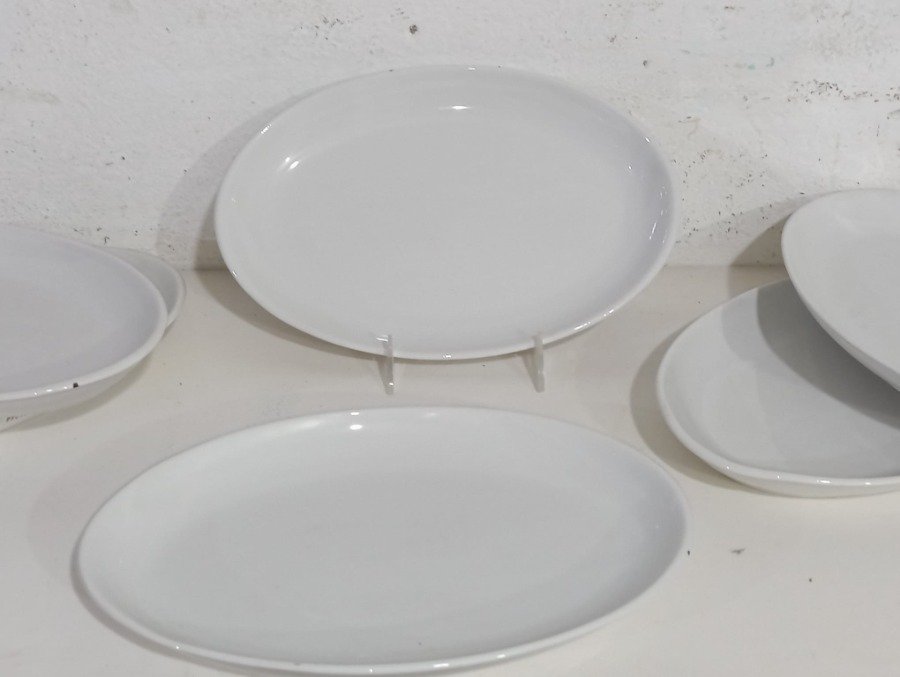 Platos de loza blancos ovalados - imagen 5