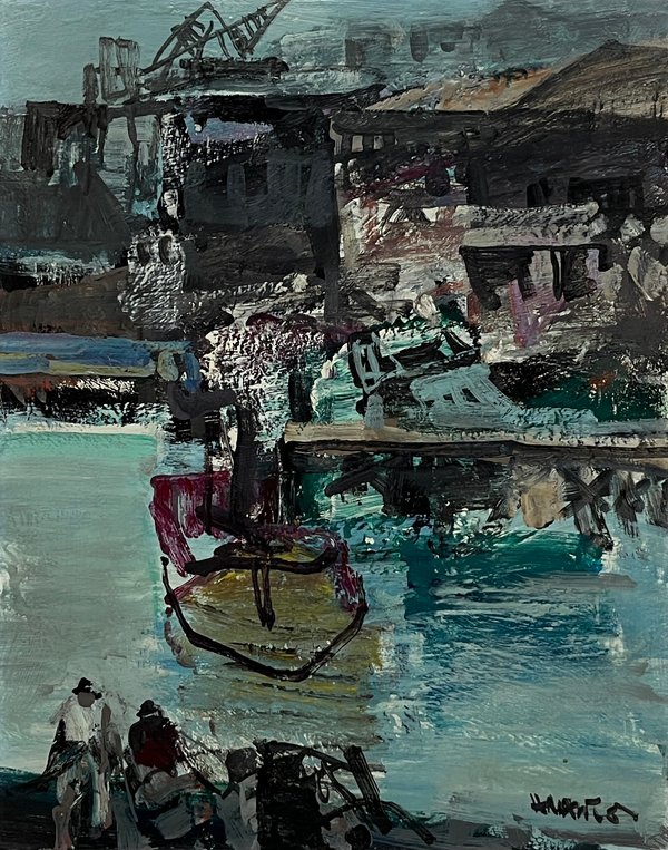 Oleo "Marina" de Hugo Nantes - 50 x 40 cm - imagen 1