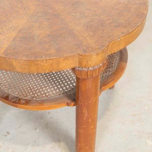 Mesa de Sala Estilo Art Decó con Estante Esterillado - imagen 2
