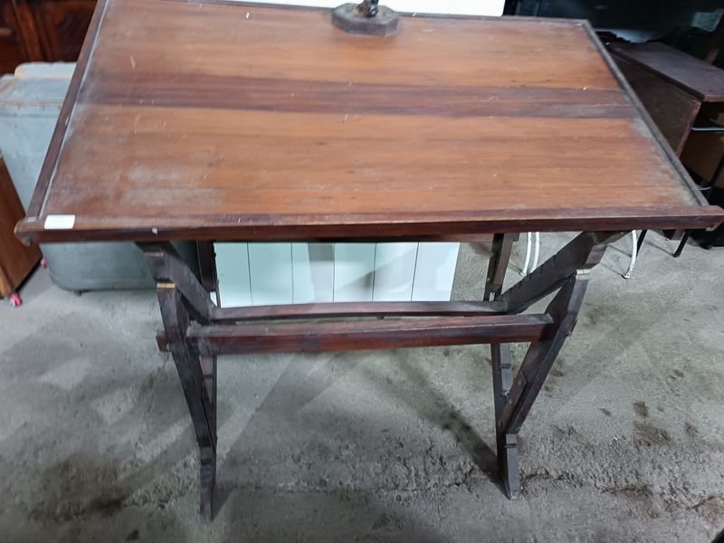 Mesa Antigua de Dibujante de Madera