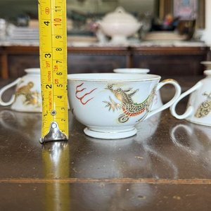 Juego de Té de Porcelana con Dragón: 2 Teteras, Azucarera, 6 Tazas y 6 Platos - imagen 5