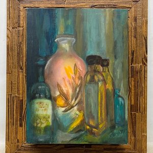 Óleo "Perfumeros" de Mabel Lecatte, 40 x 30 cm - imagen 2