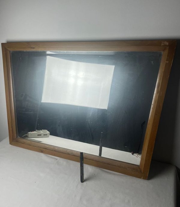 Espejo Americano Rectangular con Marco de Madera y Biselado