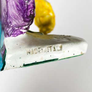 Figura de ceramica italiana gallo de pelea, firmado por el escultor Guido Cacciapuoti, altura 30 cm - imagen 7