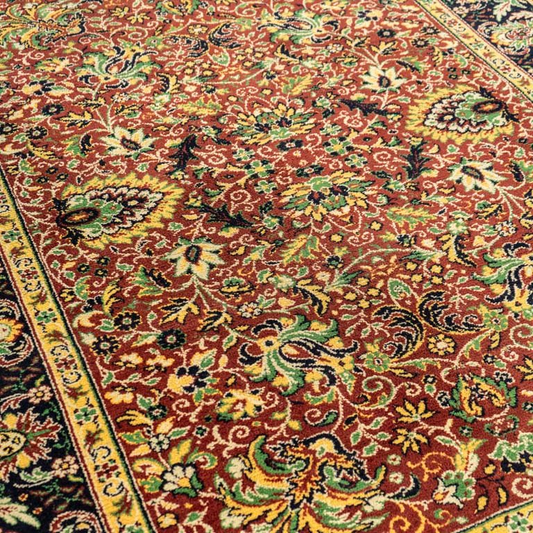 Alfombra acrílica en tonos amarillo, azul y rojo para decorar - imagen 3