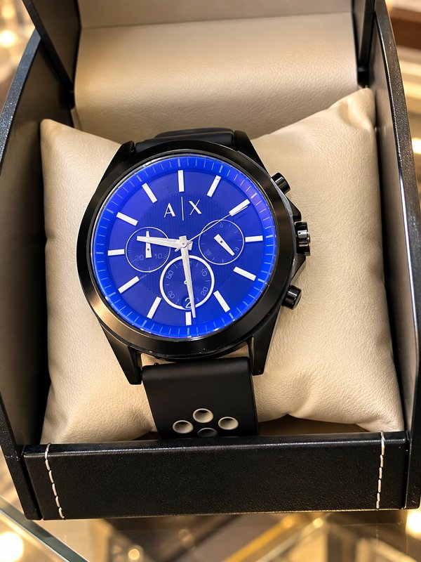Reloj Armani Exchange AX2613 Cronógrafo Esfera Azul Caja Negra Hombre - imagen 1
