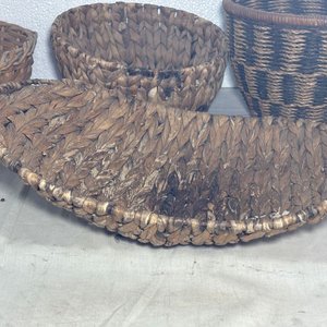 Juego de Cestas y Canastos de Mimbre y Fibra Natural - imagen 7