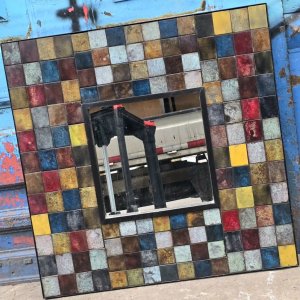 Lote siguiente: Espejo de Diseño "Patina Squares Mirror" Cuadrado Multicolor