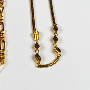 Tres Cadenas Largas Doradas de Metal - imagen 6