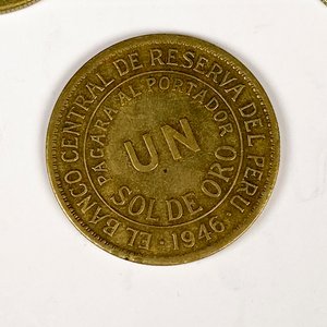 Tres Monedas Peruanas "Sol de Oro" de Colección - imagen 4