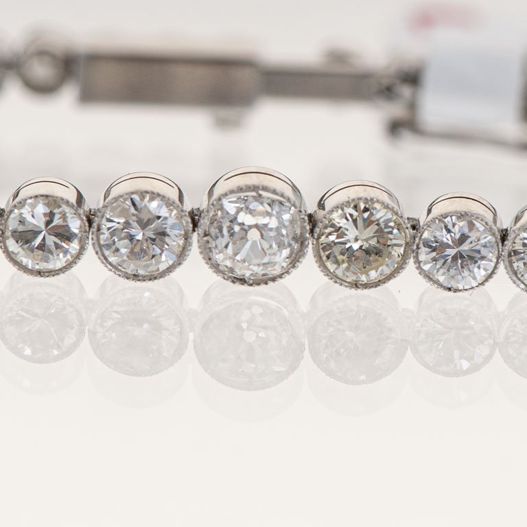 Pulsera de platino con brillantes 4CT - imagen 2