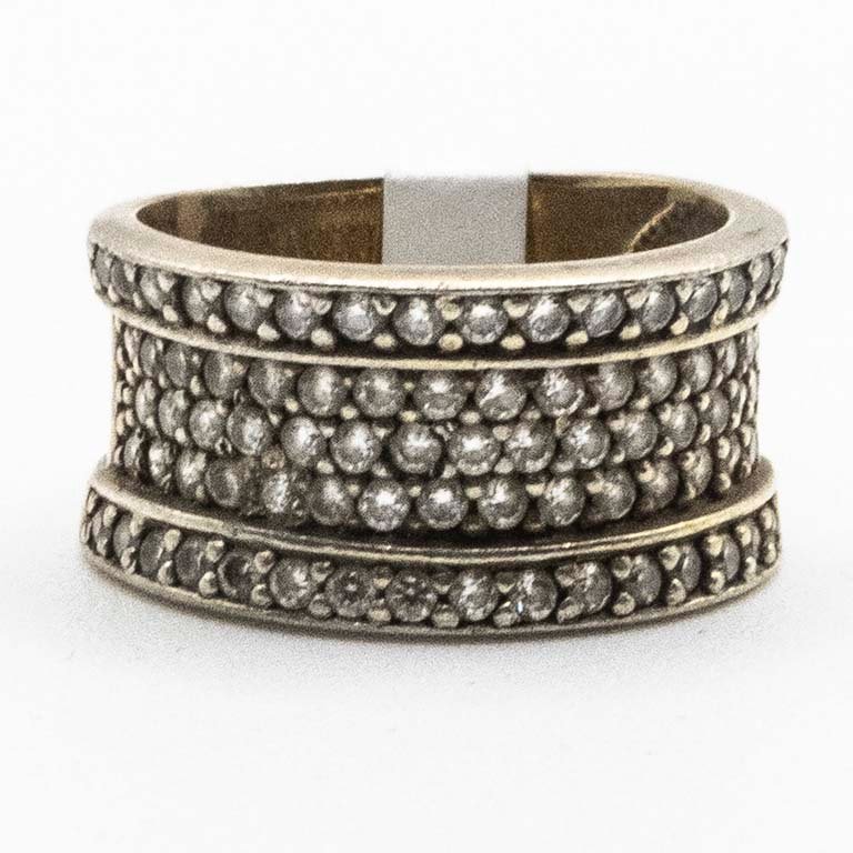 Anillo de Plata con Brillantes - 6.1gr