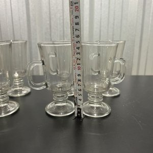 Set de 6 Tazas de Vidrio Transparente con Pie Decorativo - imagen 8